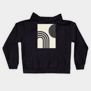 Mid Century Modern Black  - Sun & Rainbow Kids Hoodie